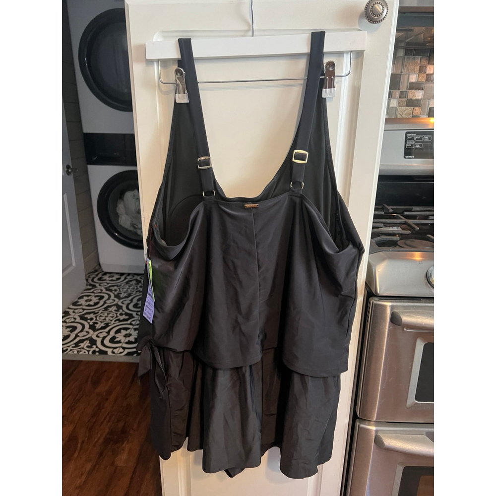 NWT Simply Fit Plus Black One Piece Swimdress - Picture 9 of 9